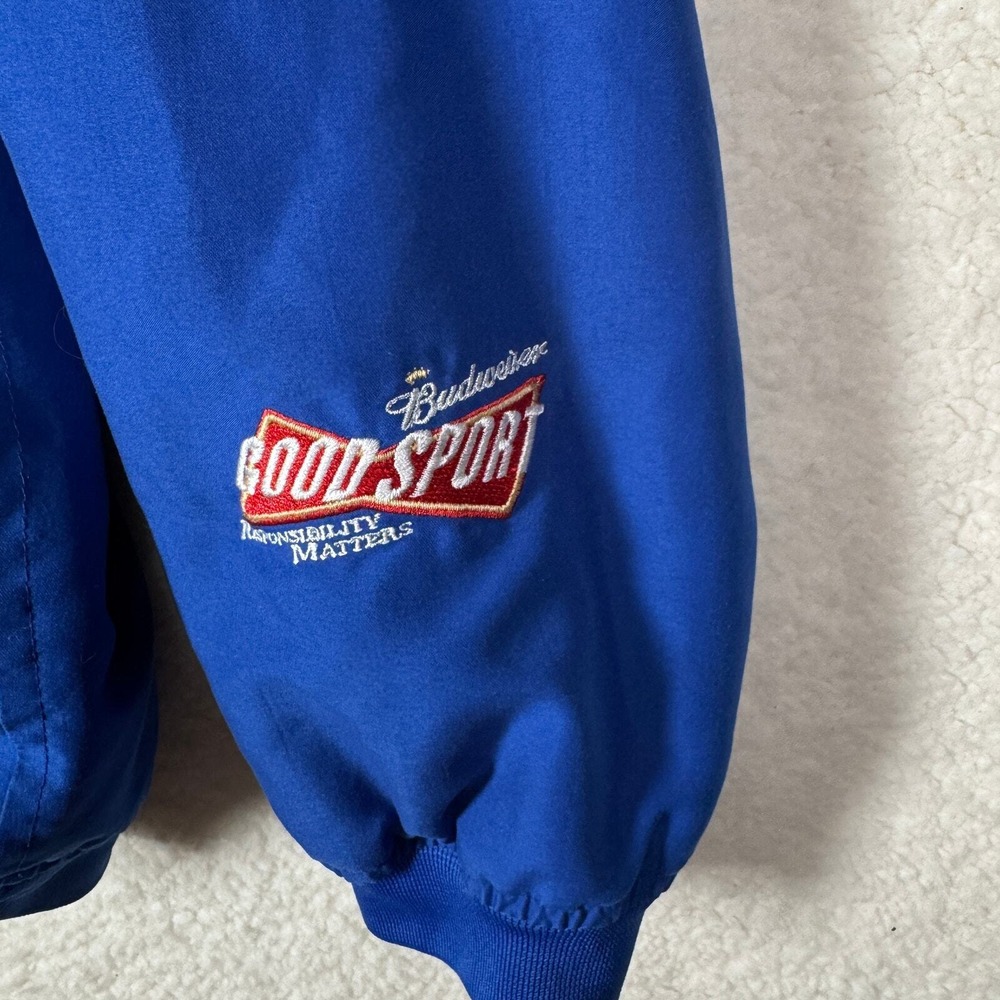 Chicago Cubs Budweiser Mens Pullover‎ Wrigley XL Baseball MLB Beer Windbreaker - Picture 3 of 6
